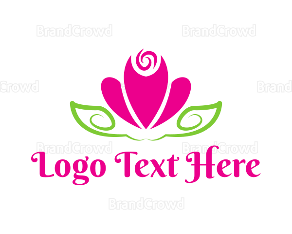 Elegant Pink Flower Logo
