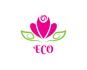 Elegant Pink Flower  Logo