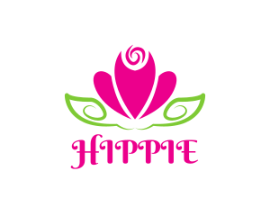 Elegant Pink Flower  Logo