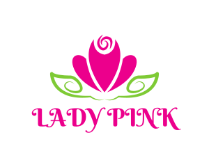 Elegant Pink Flower  logo design