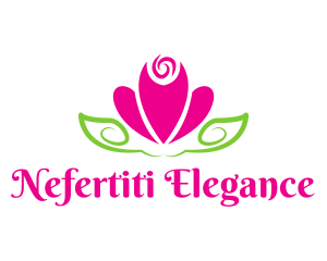 Elegant Pink Flower  logo design