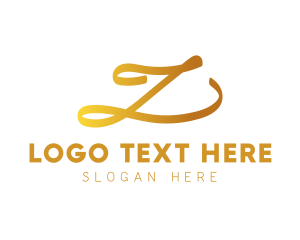 Gold - Gold Letter Z logo design