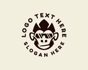 Simian - Gamer Monkey Sunglasses logo design