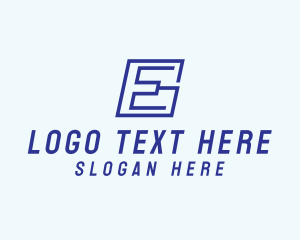 Symmetrical - Modern Geometric Letter E logo design
