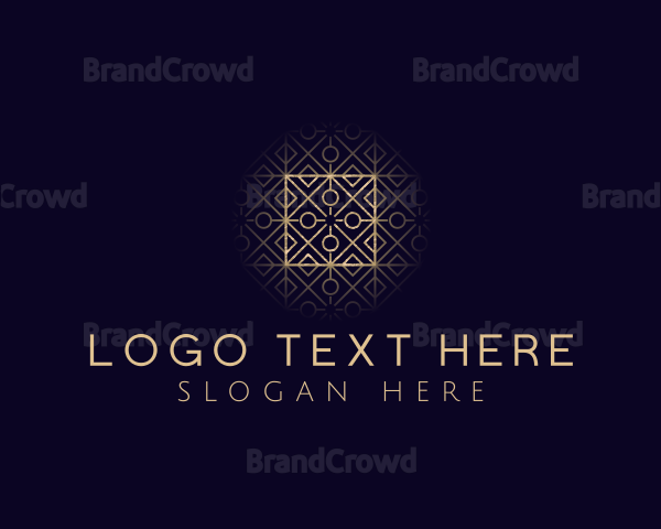 Tile Flooring Interior Design Logo