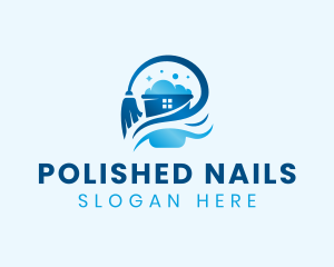 House Janitorial Cleaning logo design