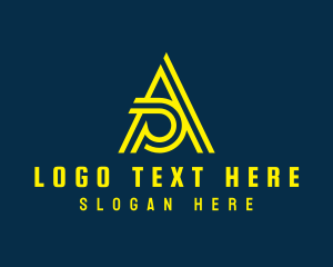 Yellow - Modern Innovation Business Letter A logo design