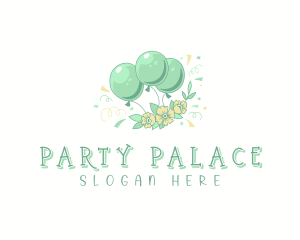 Floral Party Celebration logo design