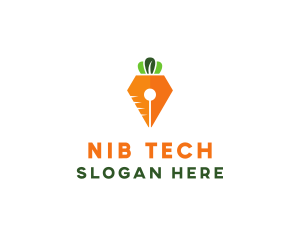 Nib - Carrot Pen Nib logo design