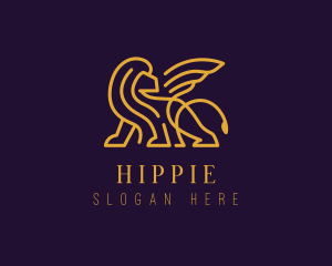 Fly - Winged Elegant Lion logo design