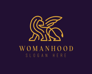 Lawyer - Winged Elegant Lion logo design