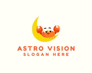 Crab Moon Astrology logo design