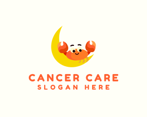 Cancer - Crab Moon Astrology logo design