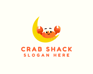 Crab Moon Astrology logo design