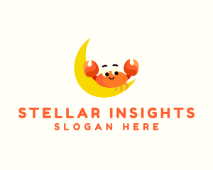 Crab Moon Astrology logo design