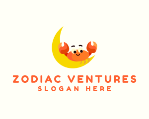 Crab Moon Astrology logo design