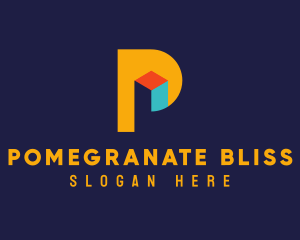 Geometric Letter P logo design