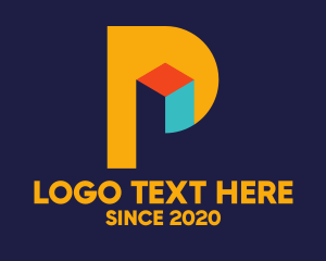 Letter P - Geometric Letter P logo design
