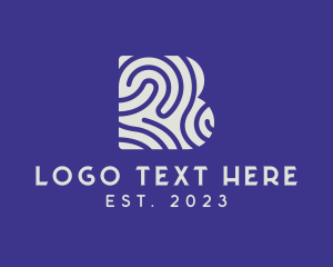 Web Developer - Fingerprint Letter B logo design