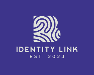 Identification - Fingerprint Letter B logo design