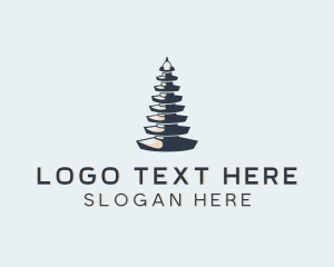 Tourist - Pagoda Architecture Landmark logo design