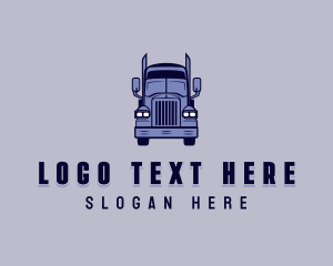 Truck - Automotive Trailer Truck Vehicle logo design