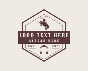 Western - Western Cowboy Badge logo design