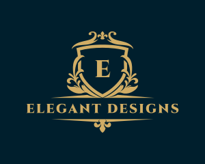 Ornate - Deluxe Ornate Shield Crest logo design