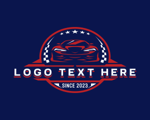 Badge - Race Car Automobile logo design