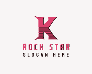 Rock - Punk Rock Business Letter K logo design