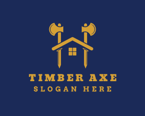 Construction House Axe logo design