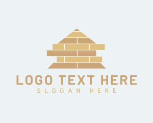 Wooden Tile - House Flooring Pattern logo design