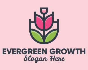 Growing - Rose Fragrance Flower logo design