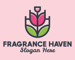 Rose Fragrance Flower logo design