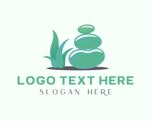 Botanical - Rock Stone Spa logo design