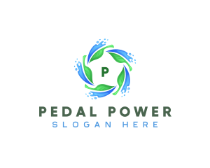 Leaf Water Cycle logo design