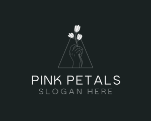 Flower Hand Petals logo design