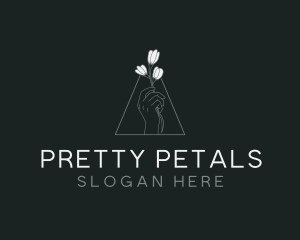 Flower Hand Petals logo design