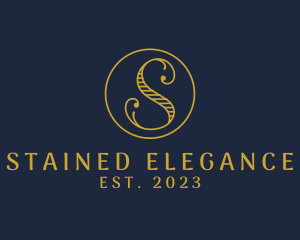 Golden Fancy Letter S logo design