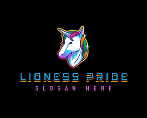 Magical Rainbow Unicorn logo design