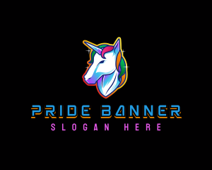 Magical Rainbow Unicorn logo design