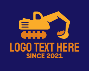 Yellow - Modern Excavator Machine logo design