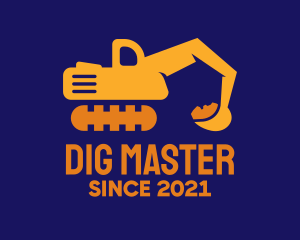 Excavator - Modern Excavator Machine logo design
