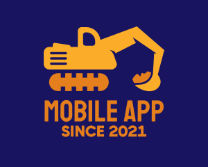 Construction - Modern Excavator Machine logo design