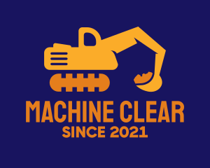 Modern Excavator Machine logo design