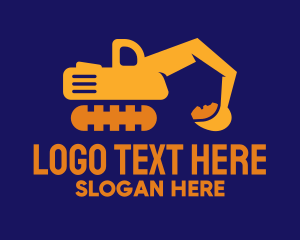 Modern Excavator Machine Logo