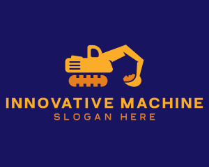 Modern Excavator Machine logo design