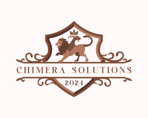 Chimera Crown Heraldry logo design