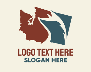Washington - Washington Map Skunk logo design