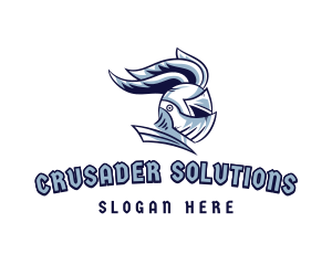 Crusader - Warrior Character Gaming logo design